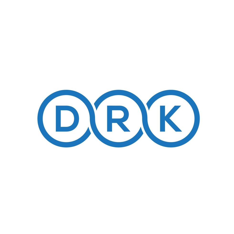drk-Brief-Logo-Design auf schwarzem Hintergrund.drk-Kreativinitialen-Brief-Logo-Konzept.drk-Vektor-Briefdesign. vektor