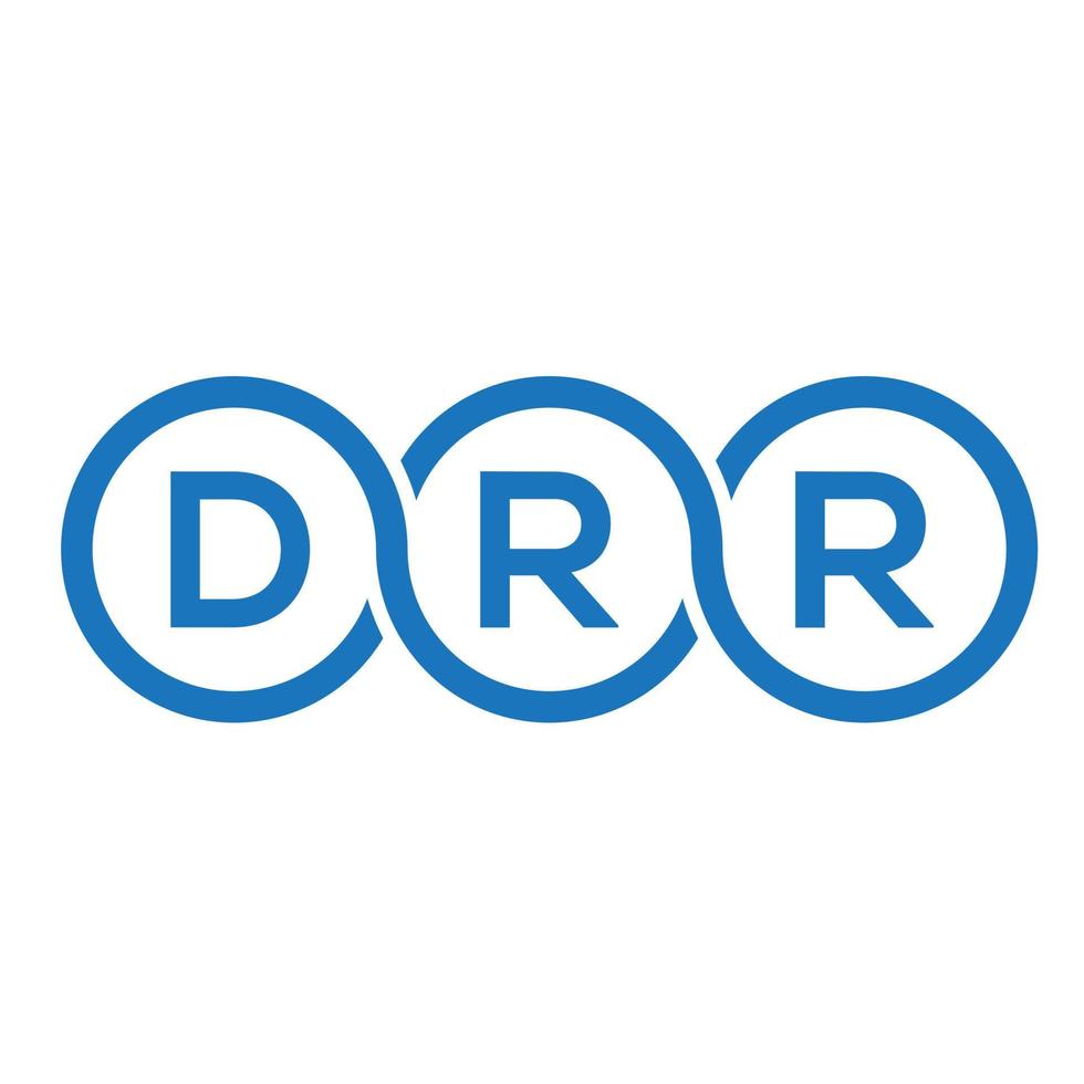 drr-Brief-Logo-Design auf schwarzem Hintergrund.drr-Kreativinitialen-Brief-Logo-Konzept.drr-Vektor-Briefdesign. vektor