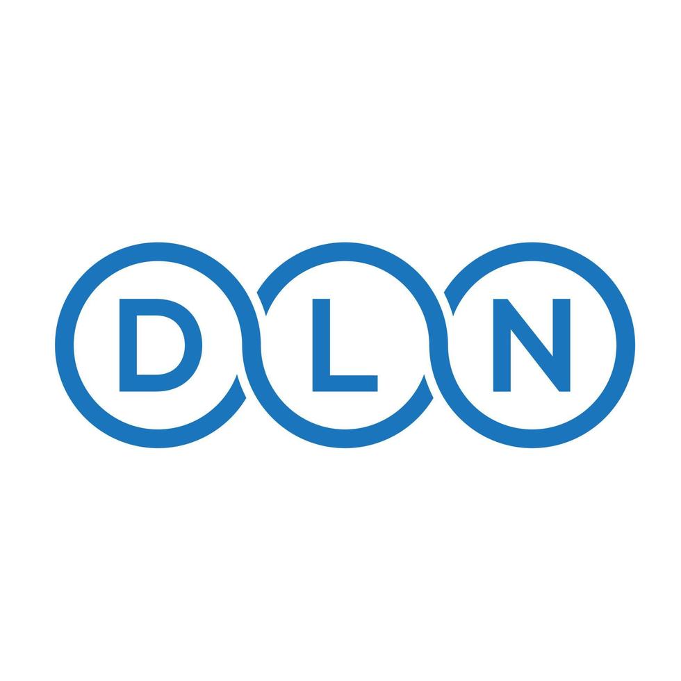 dln-Brief-Logo-Design auf schwarzem Hintergrund.dln-Kreativinitialen-Buchstaben-Logo-Konzept.dln-Vektor-Buchstaben-Design. vektor