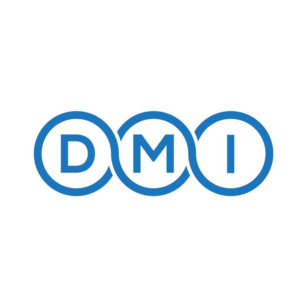 dmi-Brief-Logo-Design auf schwarzem Hintergrund. dmi-Kreativinitialen-Buchstaben-Logo-Konzept. dmi-Vektor-Briefdesign. vektor