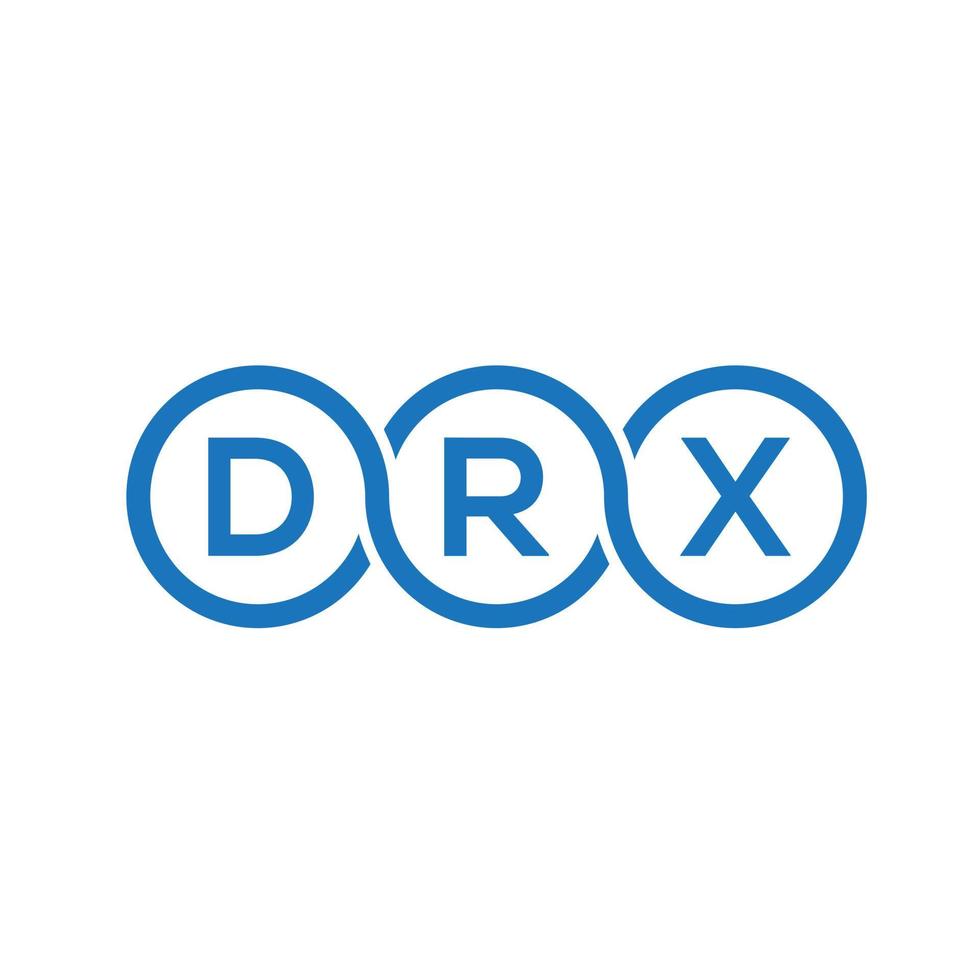 drx-Buchstaben-Logo-Design auf schwarzem Hintergrund.drx-Kreativinitialen-Buchstaben-Logo-Konzept.drx-Vektor-Buchstaben-Design. vektor