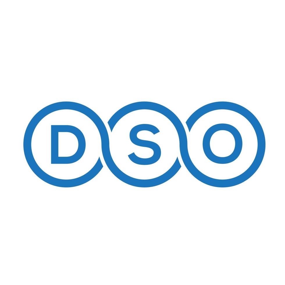 dso-Brief-Logo-Design auf schwarzem Hintergrund. dso-Kreativinitialen-Brief-Logo-Konzept. vektor