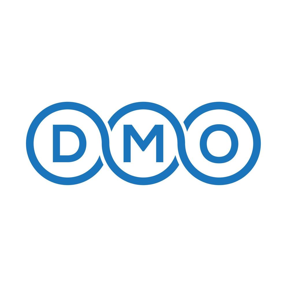 dmo-Brief-Logo-Design auf schwarzem Hintergrund. dmo-Kreativinitialen-Buchstaben-Logo-Konzept. dmo-Vektor-Buchstaben-Design. vektor