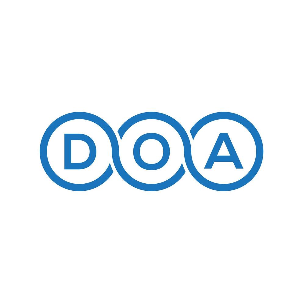 doa brief logo design auf schwarzem hintergrund.doa kreative initialen brief logo concept.doa vektor brief design.