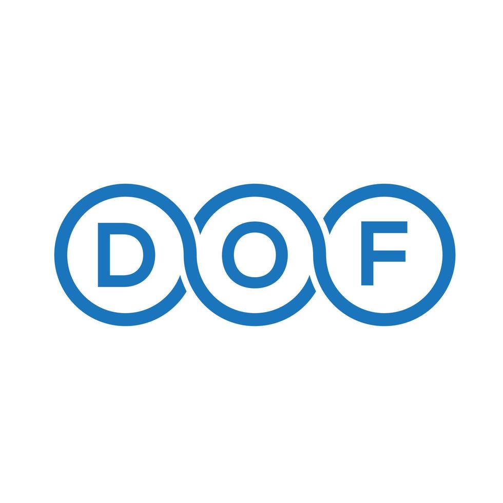 dof brev logotyp design på svart background.dof kreativa initialer brev logotyp concept.dof vektor brev design.