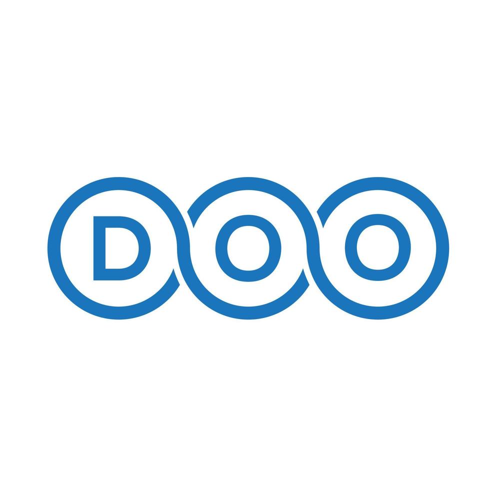 doo brev logotyp design på svart background.doo kreativa initialer brev logotyp concept.doo vektor brev design.