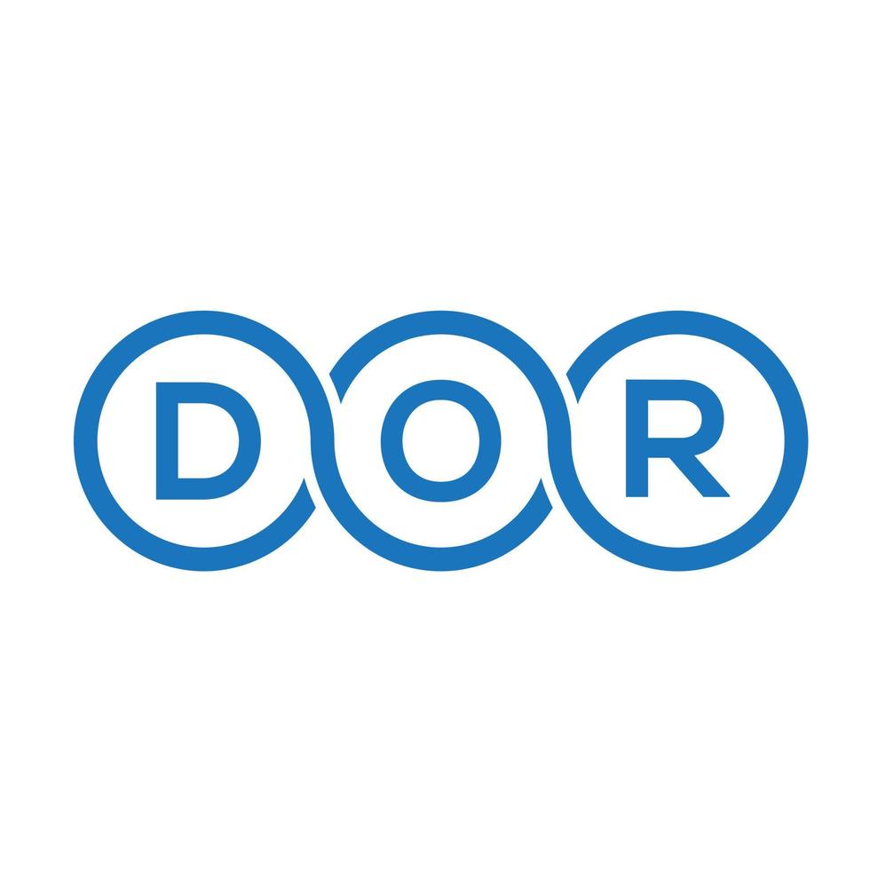 dor-Buchstaben-Logo-Design auf schwarzem Hintergrund.dor-Kreativinitialen-Buchstaben-Logo-Konzept.dor-Vektor-Buchstaben-Design. vektor