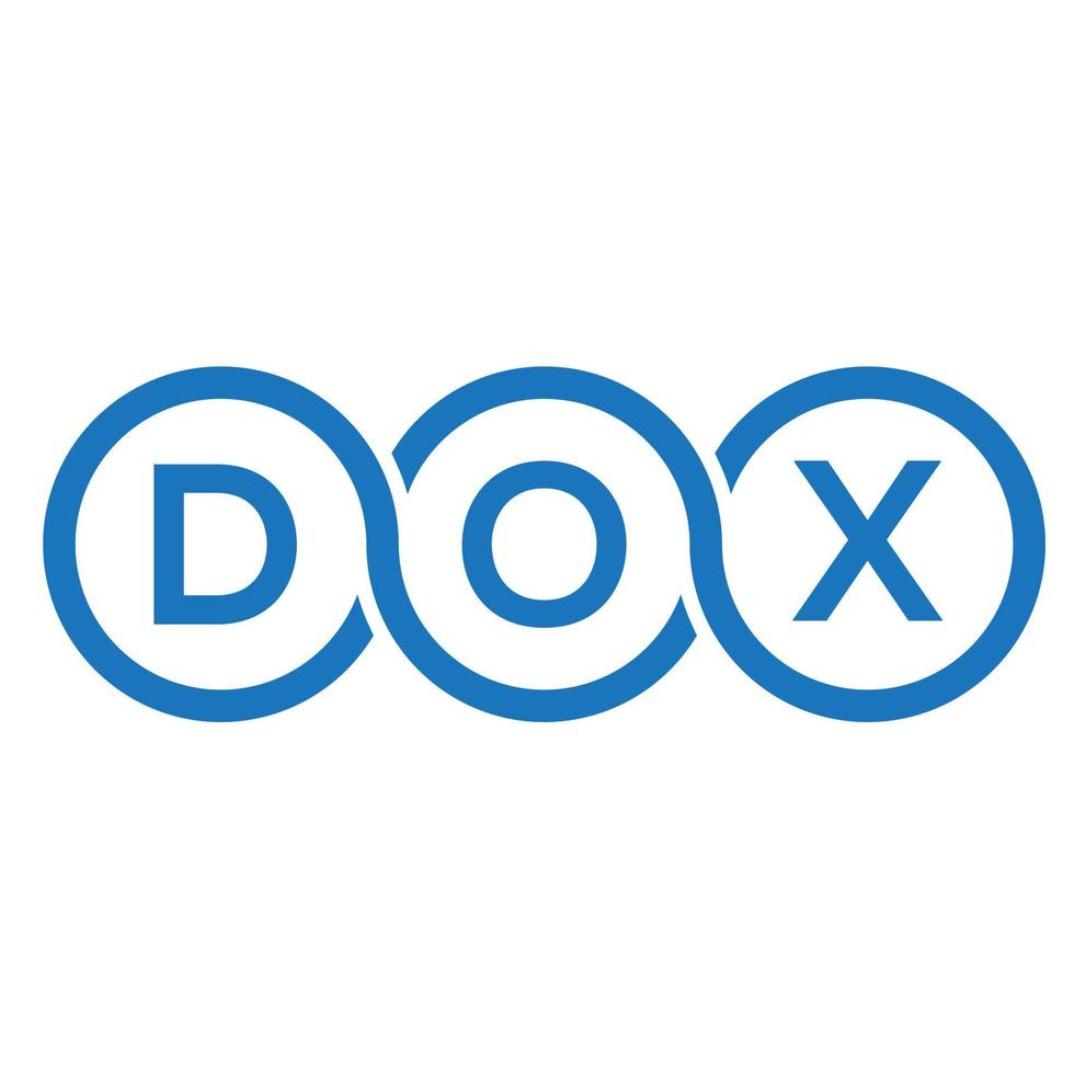 dox brev logotyp design på svart bakgrund.dox kreativa initialer brev logotyp concept.dox vektor brev design.