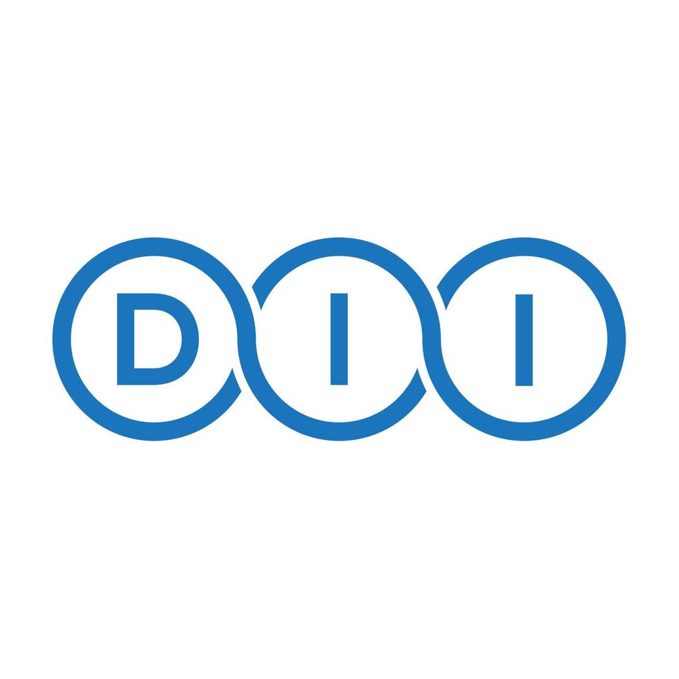dii-Brief-Logo-Design auf schwarzem Hintergrund.dii-Kreativinitialen-Buchstaben-Logo-Konzept.dii-Vektor-Briefdesign. vektor