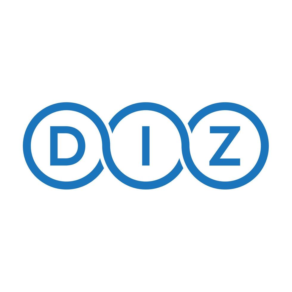 diz-Buchstaben-Logo-Design auf schwarzem Hintergrund.diz kreatives Initialen-Buchstaben-Logo-Konzept.diz-Vektor-Buchstabendesign. vektor