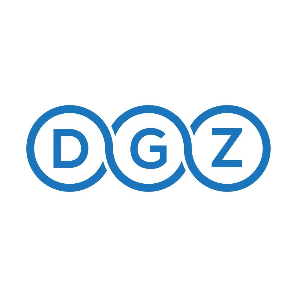 dgz-Brief-Logo-Design auf schwarzem Hintergrund.dgz-Kreativinitialen-Buchstaben-Logo-Konzept.dgz-Vektor-Briefdesign. vektor