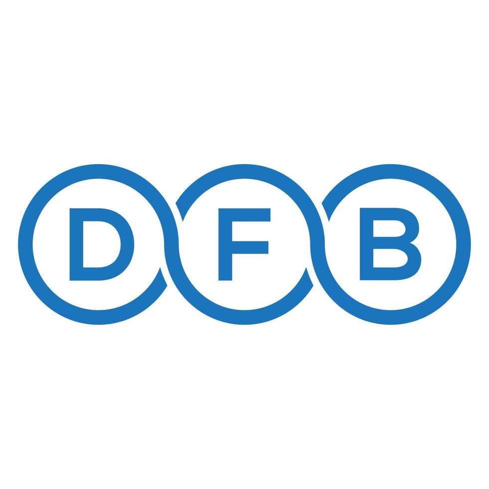 dfb-Brief-Logo-Design auf schwarzem Hintergrund.dfb-Kreativinitialen-Brief-Logo-Konzept.dfb-Vektor-Buchstaben-Design. vektor