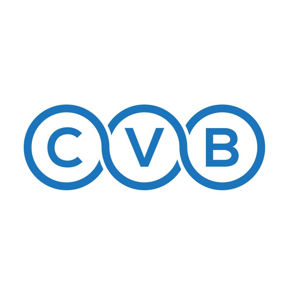 CVB-Brief-Logo-Design auf schwarzem Hintergrund.CVB-Kreativinitialen-Brief-Logo-Konzept.CVB-Vektorbriefdesign. vektor