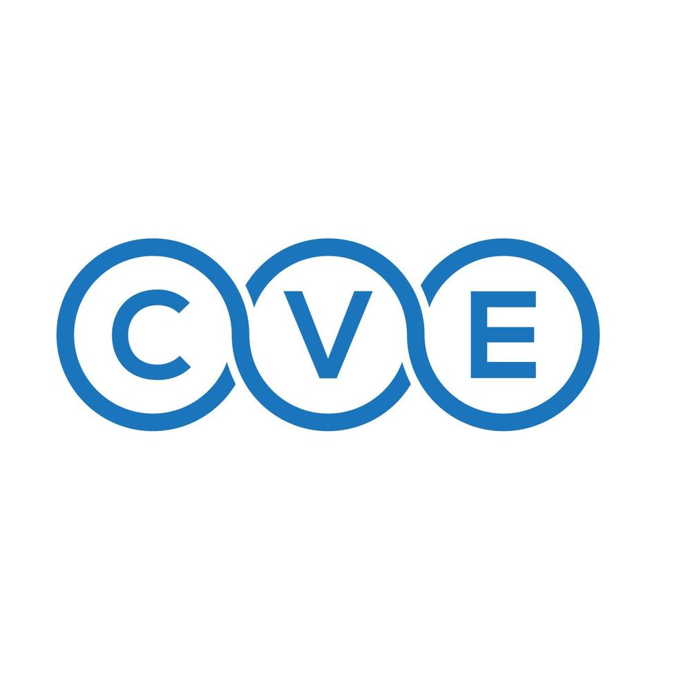 cve-Brief-Logo-Design auf schwarzem Hintergrund.cve-Kreativinitialen-Brief-Logo-Konzept.cve-Vektor-Briefdesign. vektor