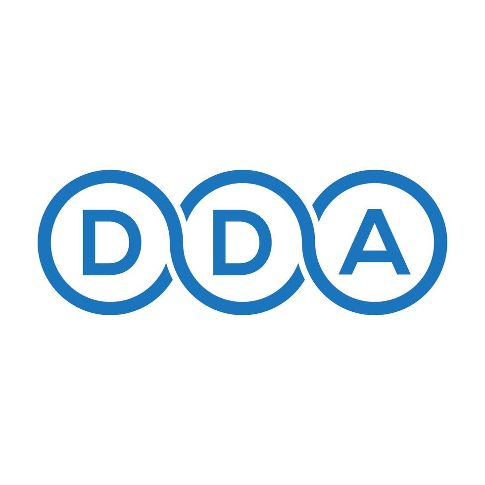 dda-Brief-Logo-Design auf schwarzem Hintergrund. dda-kreatives Initialen-Buchstaben-Logo-Konzept. dda-Vektor-Buchstabendesign. vektor