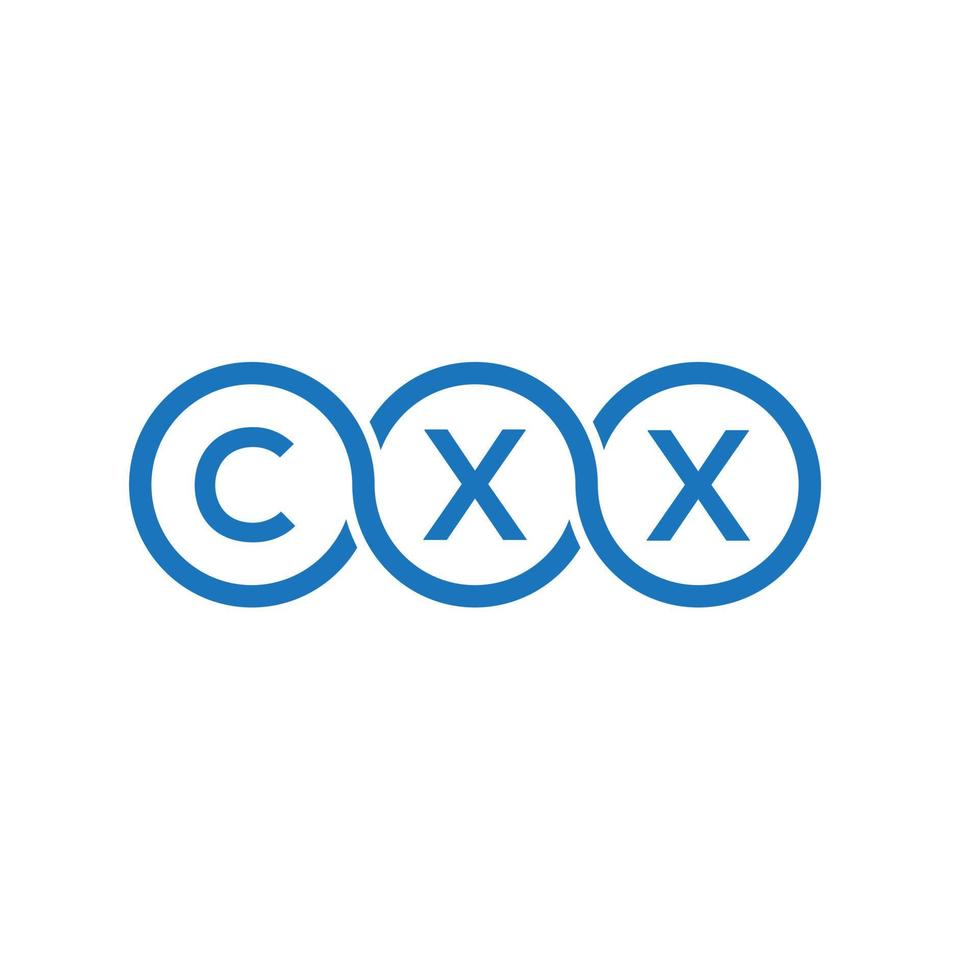 cxx-Buchstaben-Logo-Design auf schwarzem Hintergrund.cxx-Kreativinitialen-Buchstaben-Logo-Konzept.cxx-Vektor-Buchstaben-Design. vektor