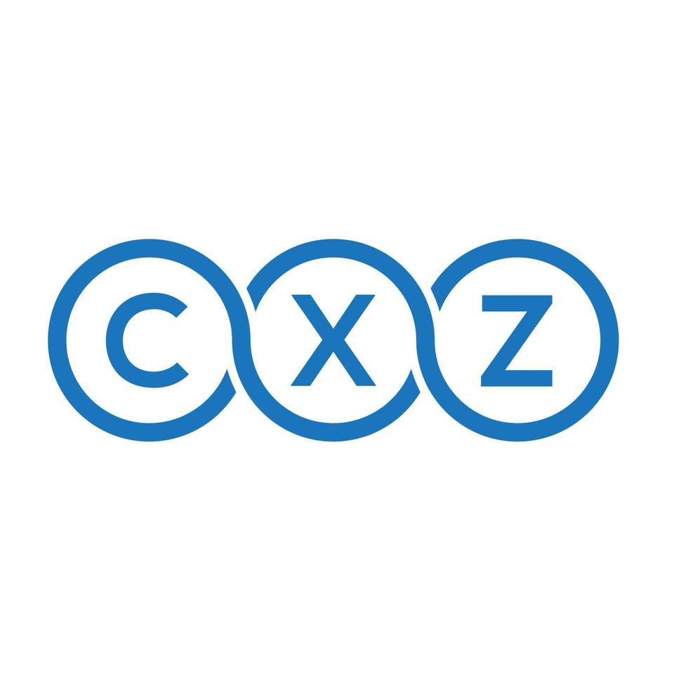 cxz-Buchstaben-Logo-Design auf schwarzem Hintergrund.cxz-Kreativinitialen-Buchstaben-Logo-Konzept.cxz-Vektor-Buchstaben-Design. vektor