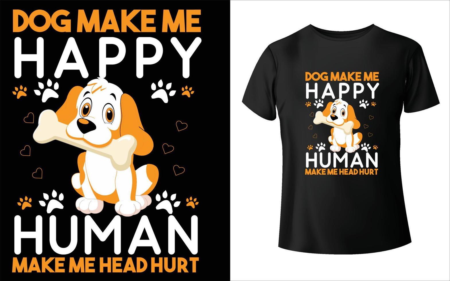 Welpentag-T-Shirt, Hundevektor, Hunde-T-Shirt-Design, vektor