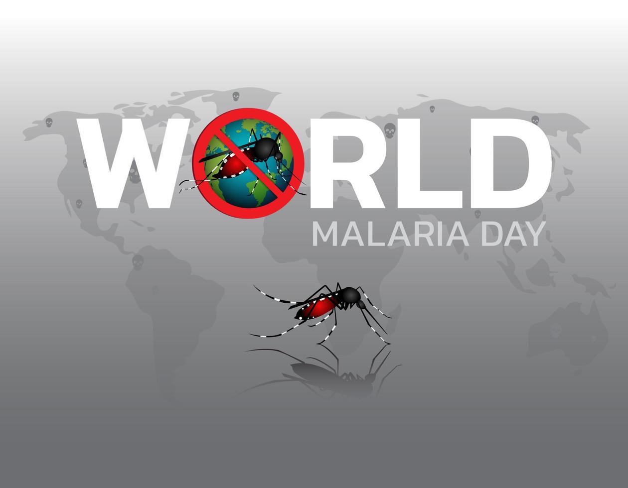 Welt-Malaria-Tag-Konzeptdesign für den Malaria-Tag. vektor