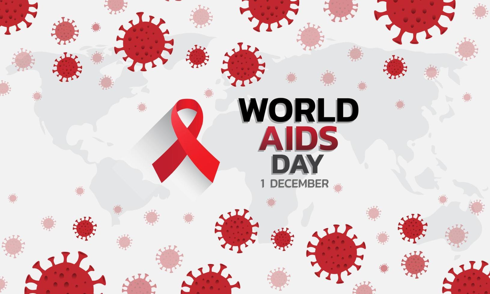 Welt-Aids-Tag-Banner-Hintergrundillustration. vektor