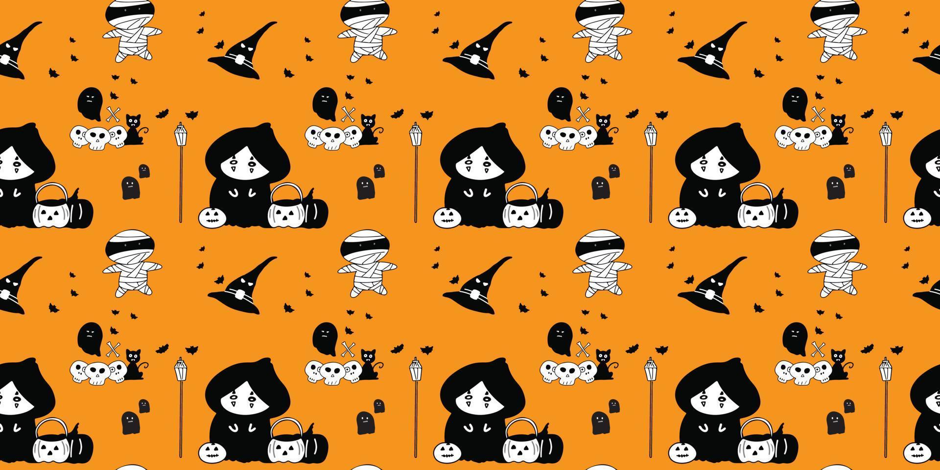 Halloween nahtloses Musterdesign vektor