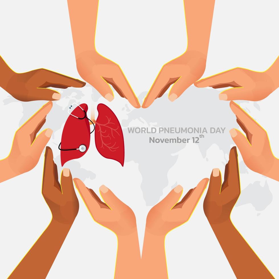 vektor illustration på temat världen lunginflammation dag.