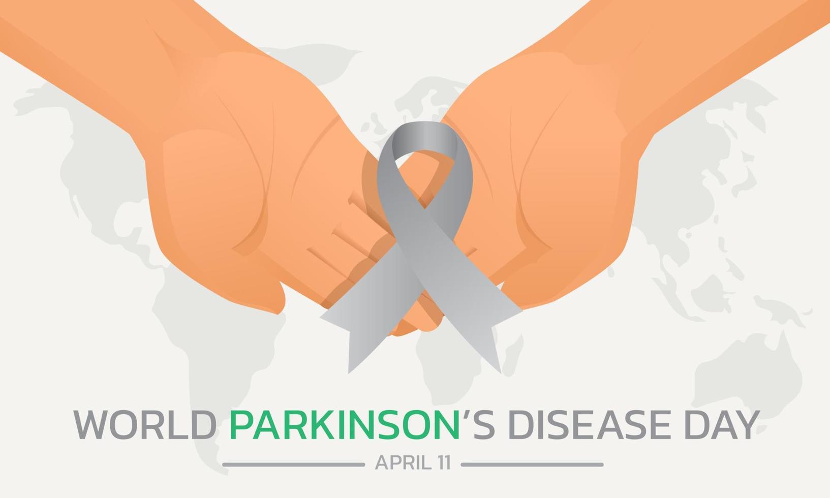 World Parkinson är sjukdomsdagen. semester koncept. vektor