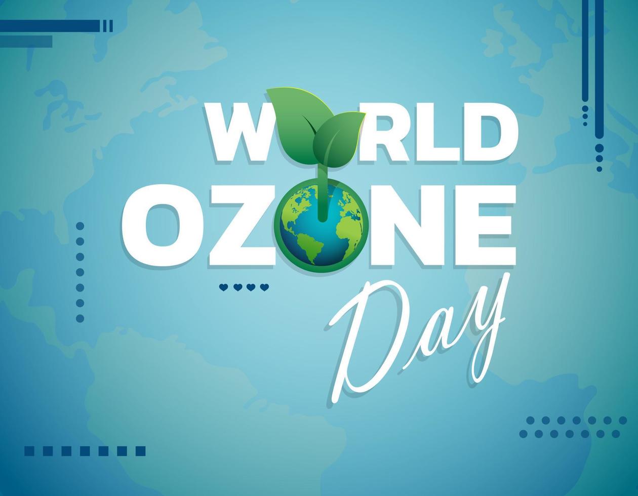 världens ozondag vektorillustration för affisch, banner design. vektor