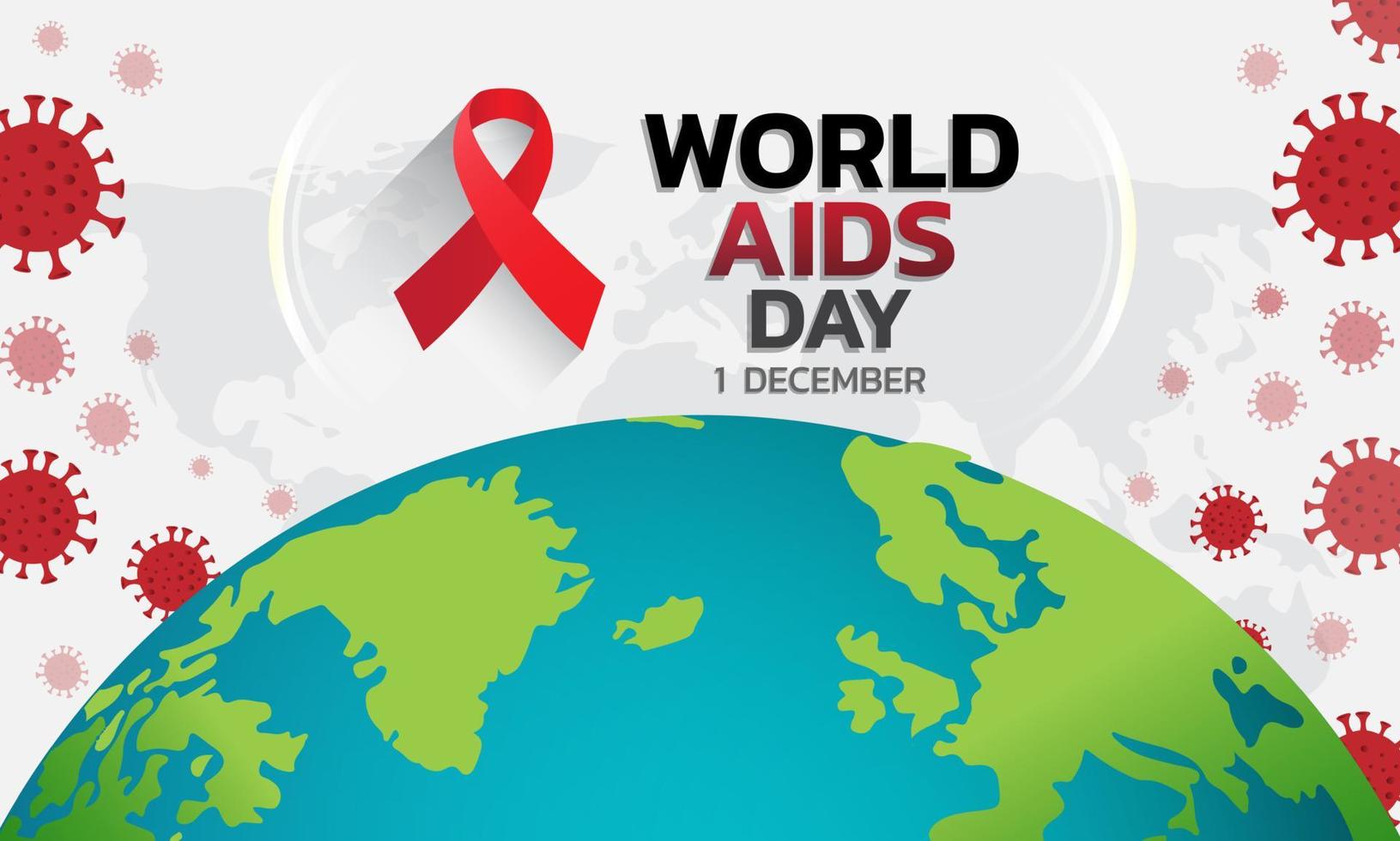 World aids day banner bakgrundsillustration. vektor