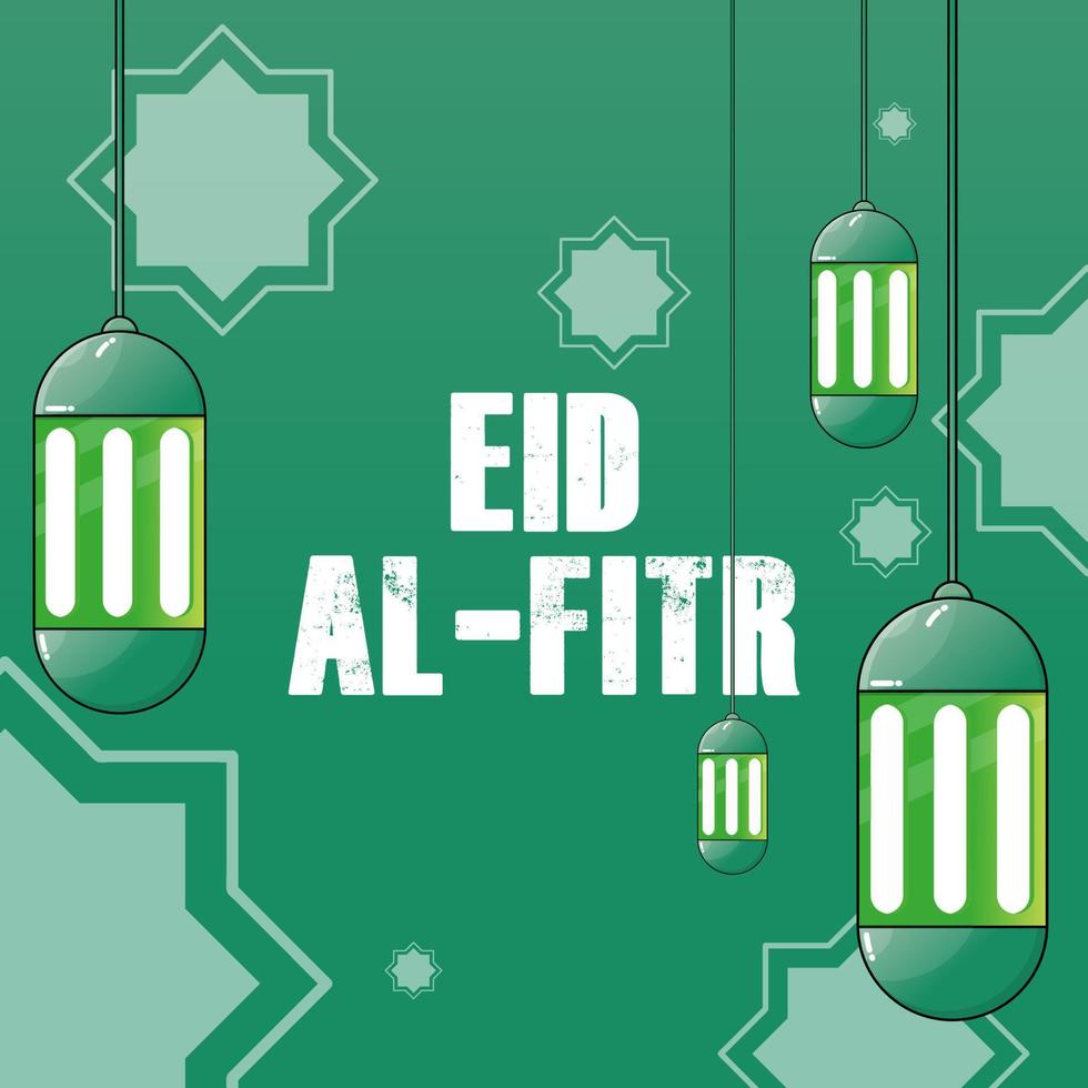 vektorillustration einer glücklichen eid al-fitr-grußkarte für muslime vektor