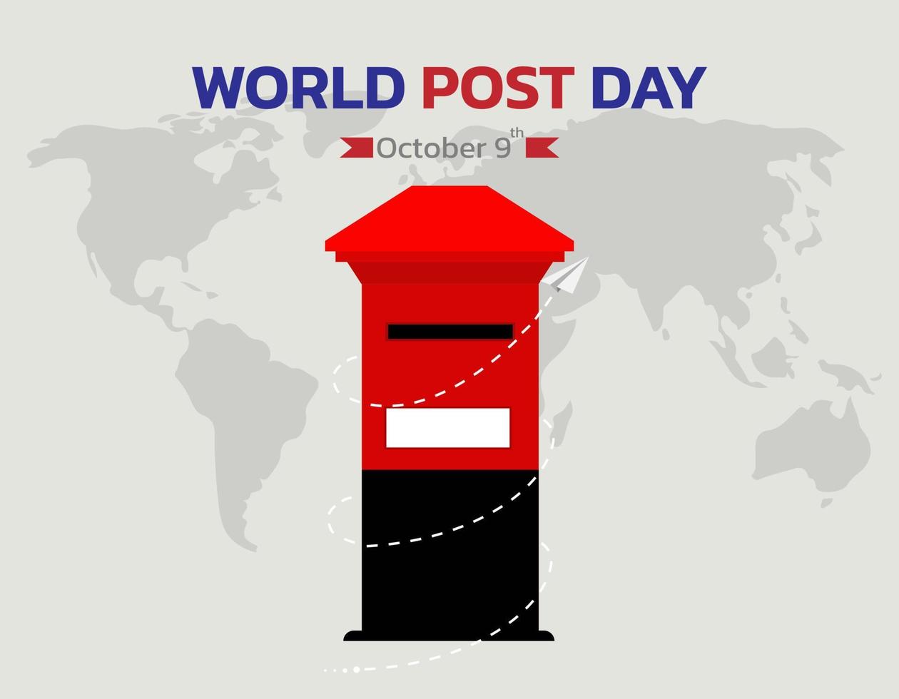 bakgrund för World Post Day. vektor