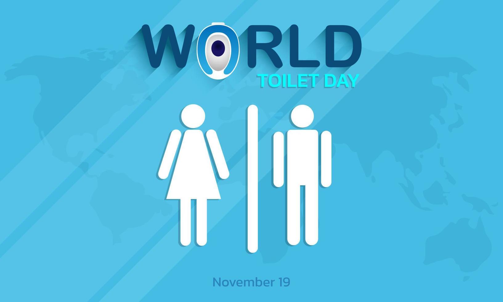 vektor illustration av världen toalett dag