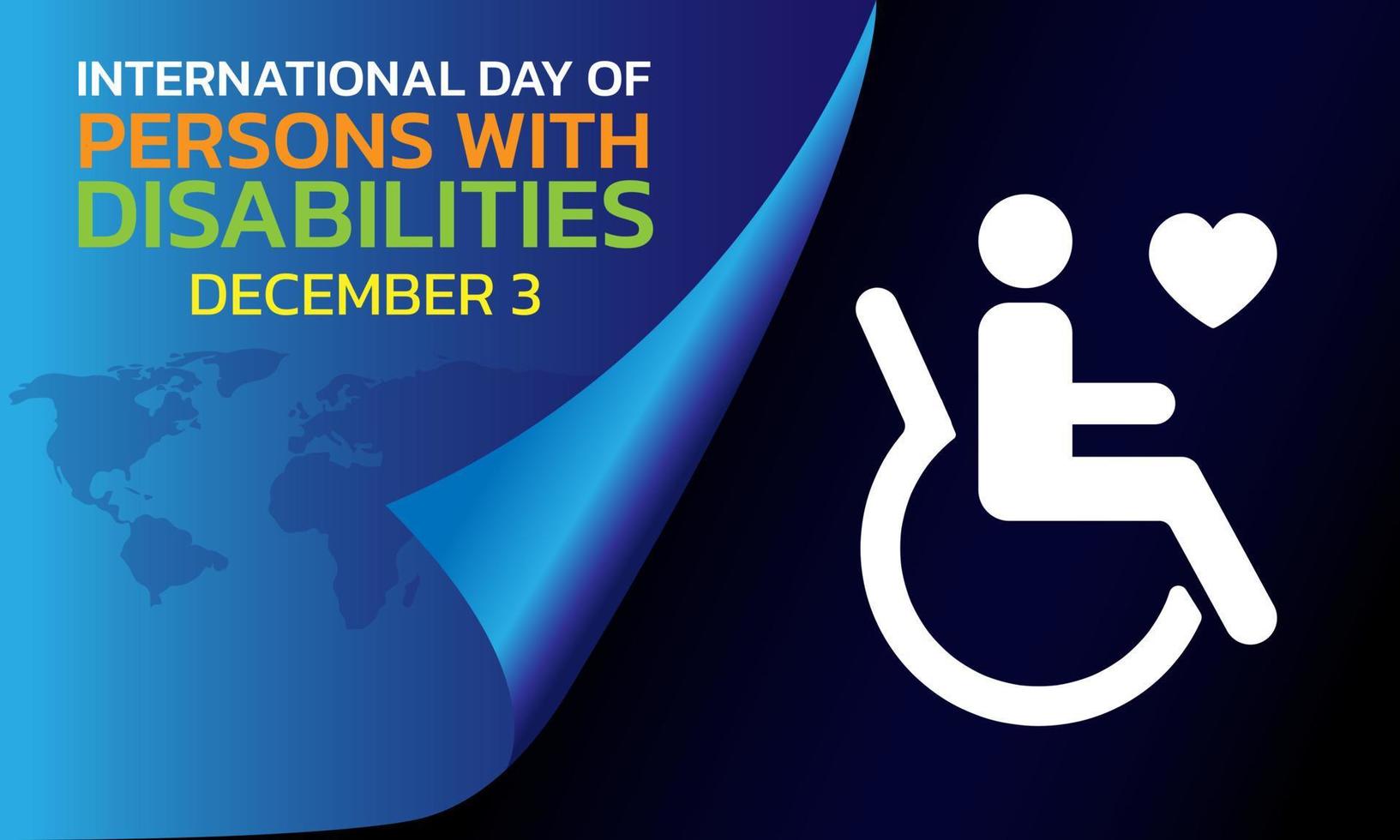Vektorillustration zum Thema Internationaler Tag der Menschen mit Behinderungen vektor