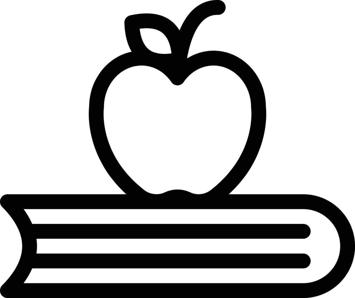 Apfelbuch-Vektorillustration auf einem Hintergrund Premium-Qualitätssymbole. Vektorsymbole für Konzept und Grafikdesign. vektor