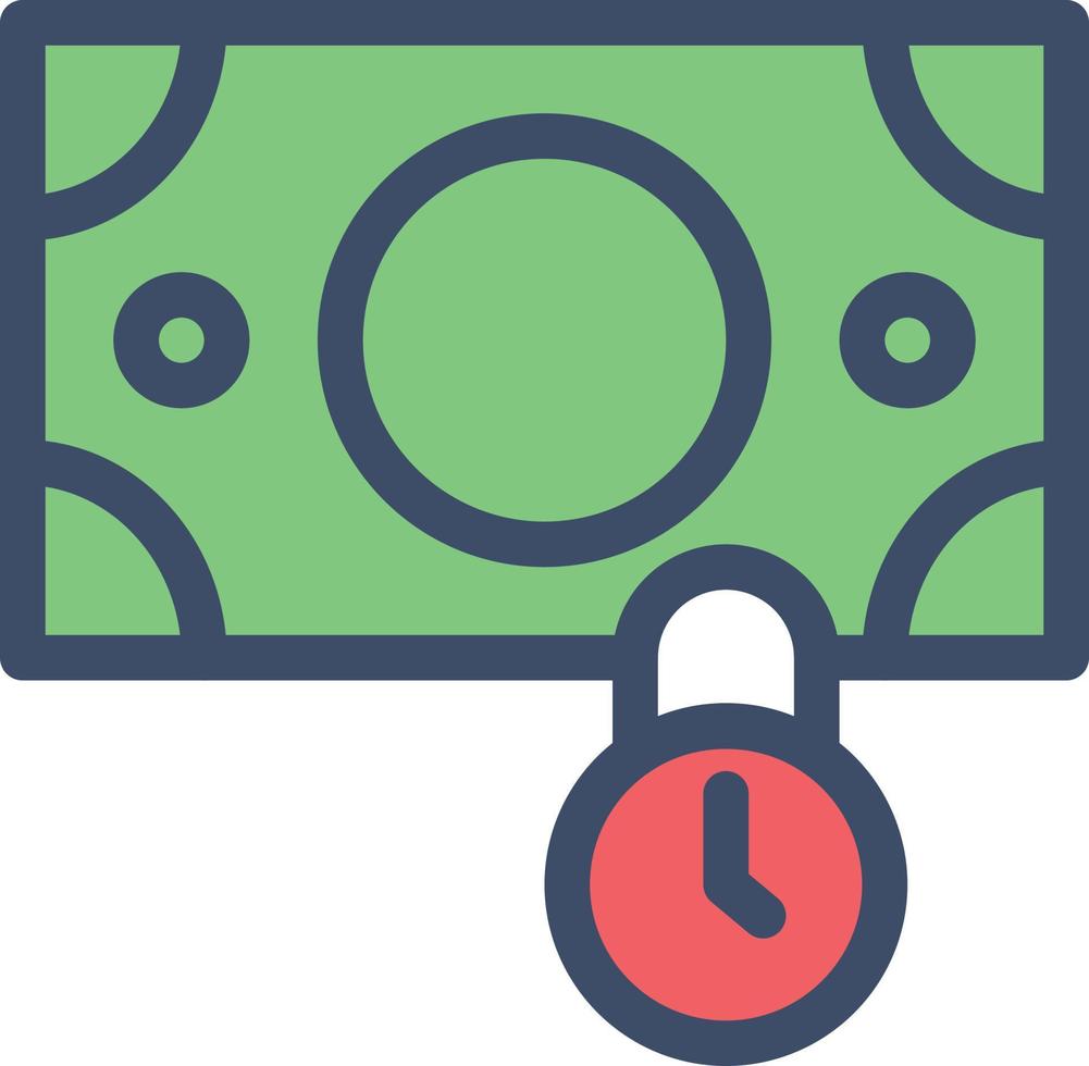 Dollar-Lock-Vektor-Illustration auf einem Hintergrund. Premium-Qualitätssymbole. Vektorsymbole für Konzept und Grafikdesign. vektor