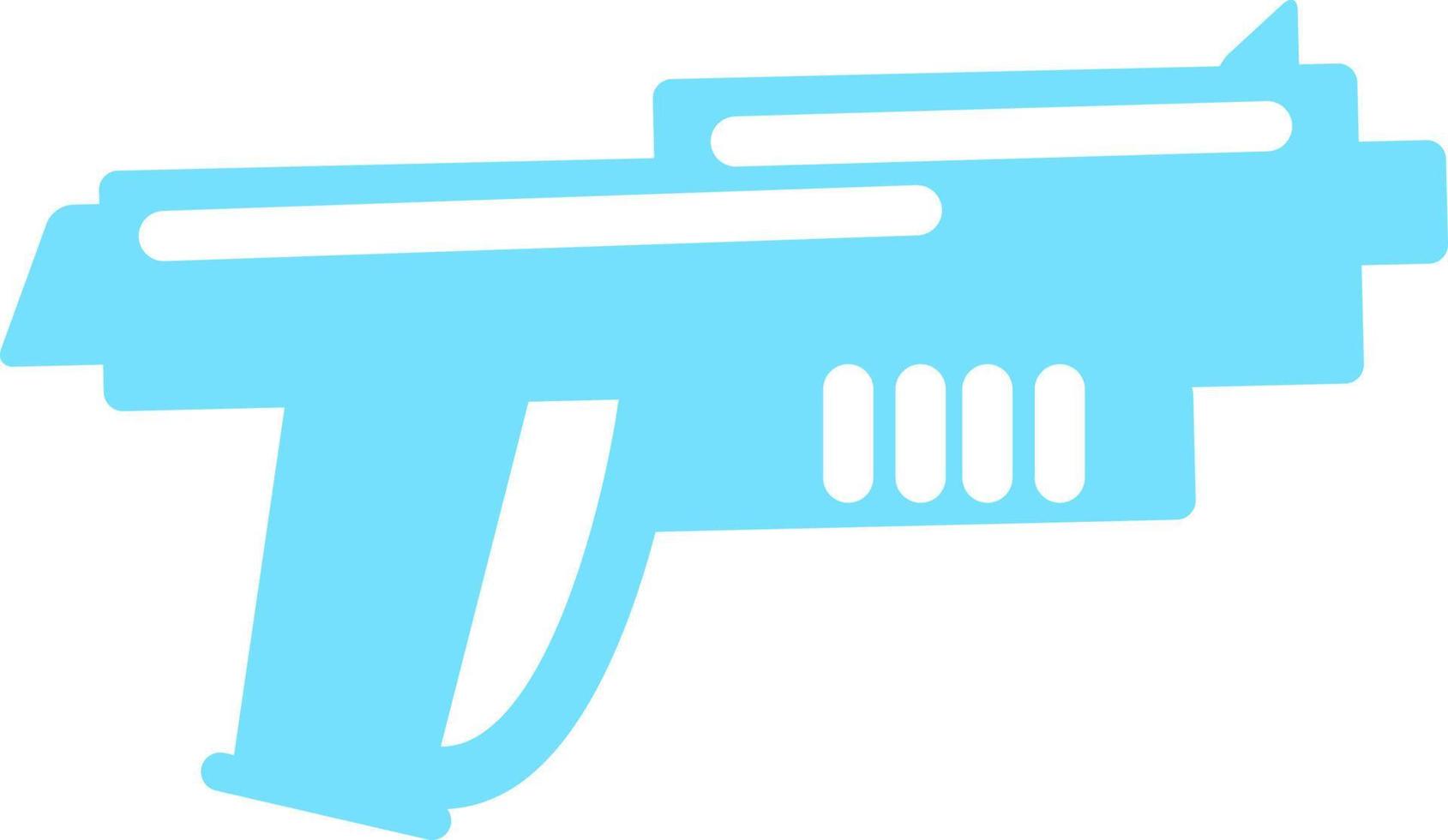 futuristiska pistol semi platt färg vektorobjekt vektor