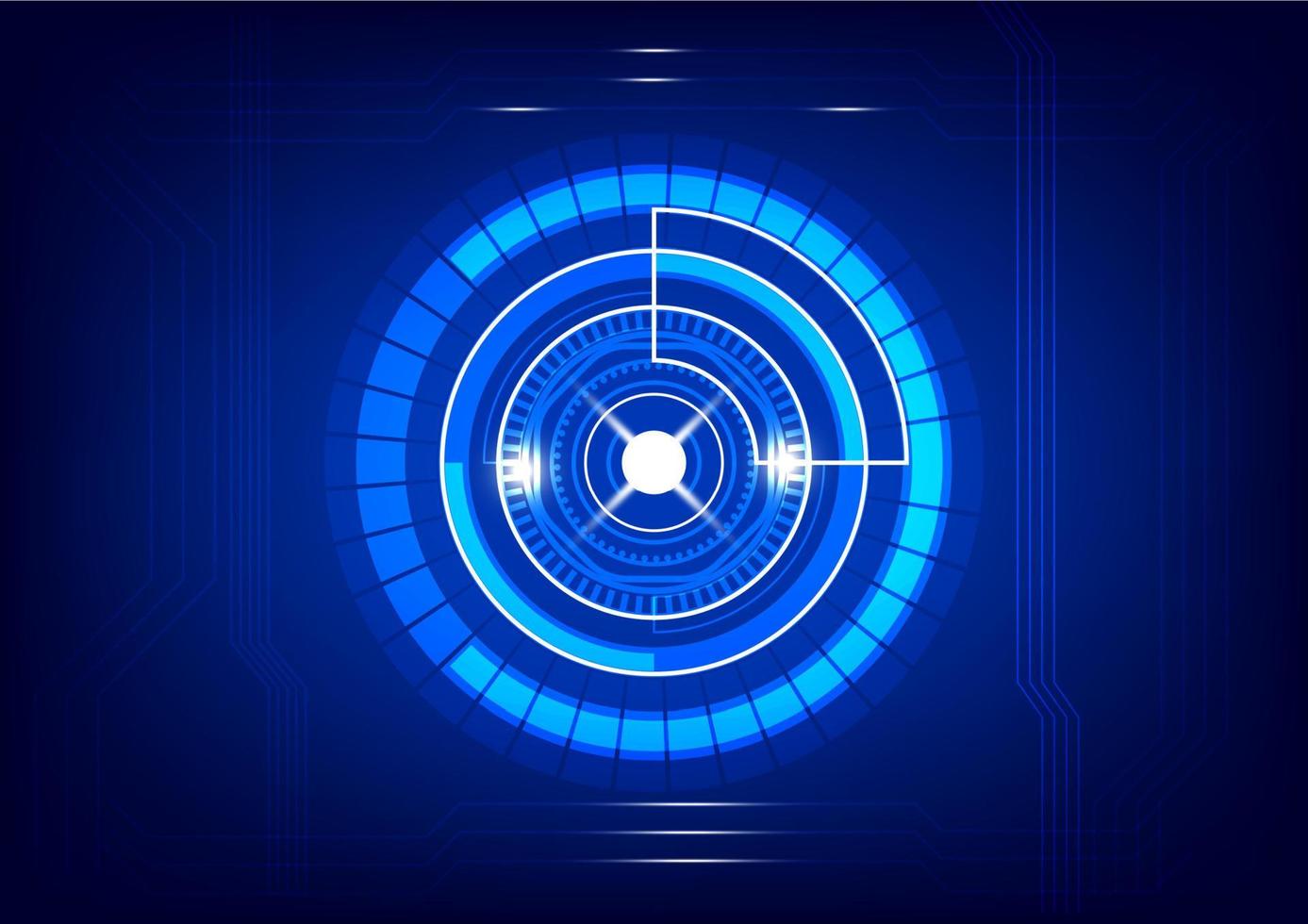 Grafikdesign Kreis Stil glühen abstrakten Hintergrund blaue Farbton Vektor-Illustration vektor