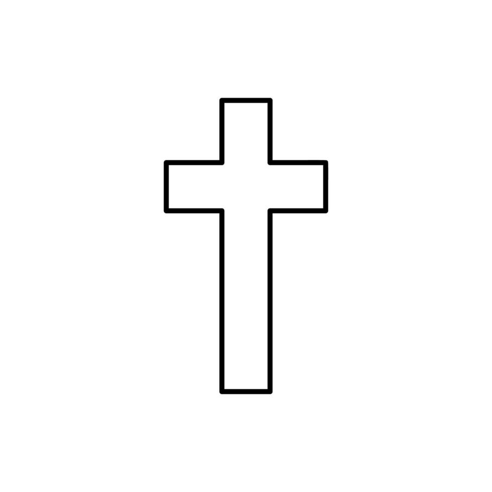 Religionskreuz-Vektorsymbol. gefülltes flaches Schild für mobiles Konzept und Webdesign. christliches glyphensymbol, logoillustrationsgrafiken vektor