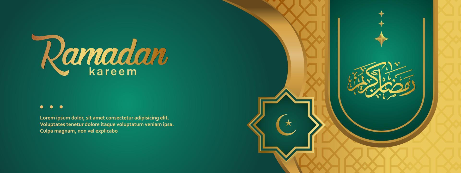 ramadan kareem bakgrundsdesign. vektorillustration för gratulationskort, affischer och banderoller vektor