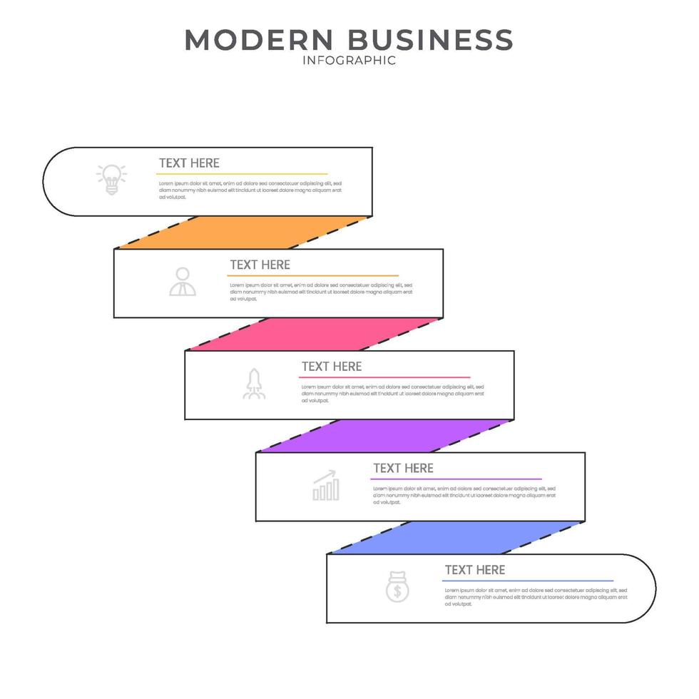 elegant infographic 3d vektor mall med steg för framgång. presentation med linjeelement ikoner. affärsidédesign kan användas för webb-, broschyr-, diagram-, diagram- eller bannerlayout