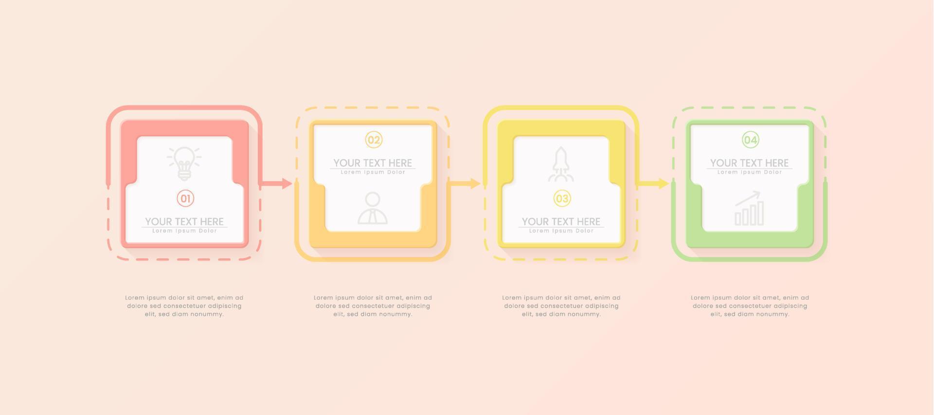 minimalistische 3D-Infografik-Vektorvorlage mit Schritten zum Erfolg. Präsentation mit Symbolen für Linienelemente. geschäftskonzeptdesign kann für web-, broschüren-, diagramm-, diagramm- oder bannerlayout verwendet werden vektor