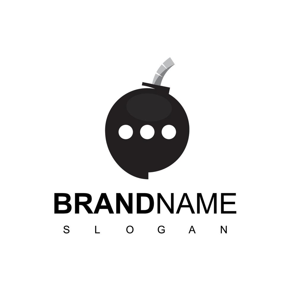 blomstrande chat app logotyp designmall vektor