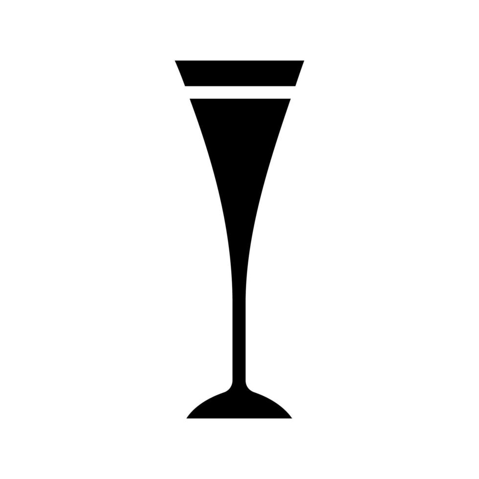 Sektglas-Symbol vektor