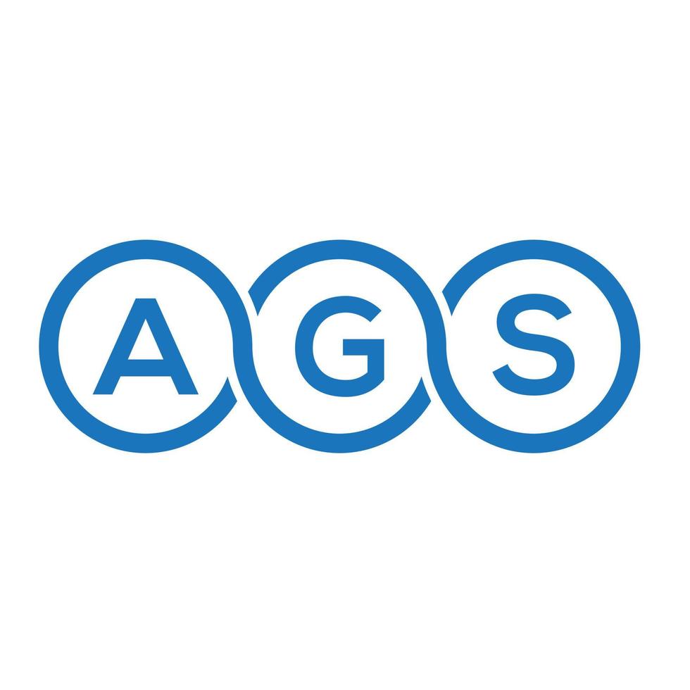 ags-Brief-Logo-Design auf weißem Hintergrund. ags kreative Initialen schreiben Logo-Konzept. ags Briefgestaltung. vektor