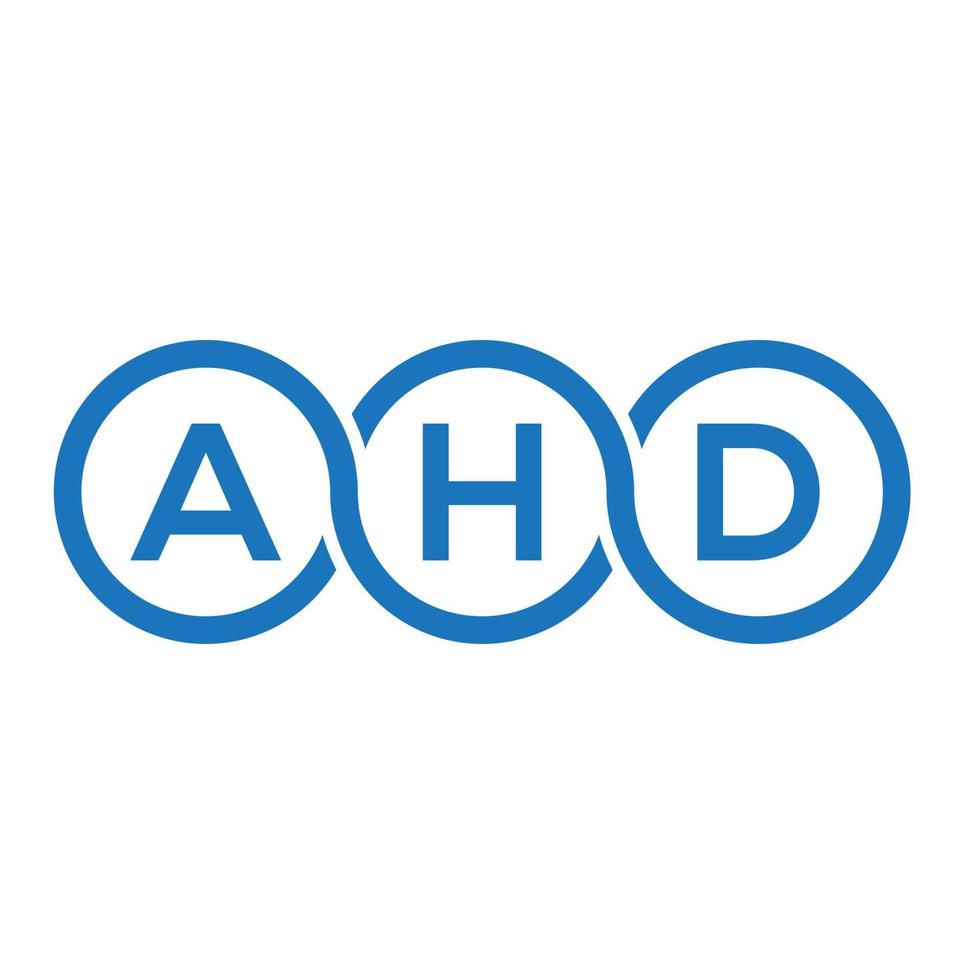 ahd-Buchstaben-Logo-Design auf weißem Hintergrund. ahd kreative Initialen schreiben Logo-Konzept. ahd Briefgestaltung. vektor