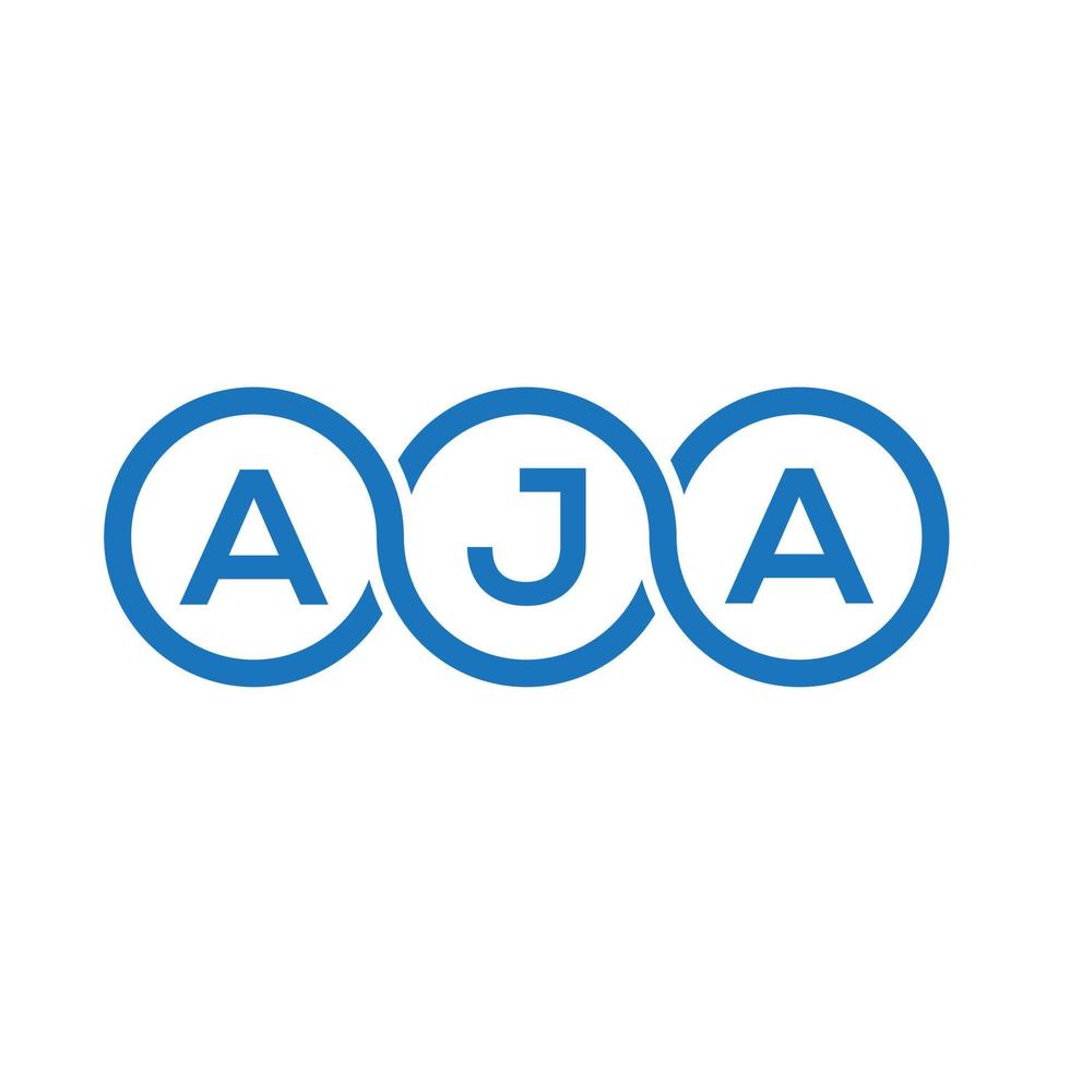 Aja-Brief-Logo-Design auf weißem Hintergrund. aja kreative Initialen schreiben Logo-Konzept. Aja Briefgestaltung. vektor