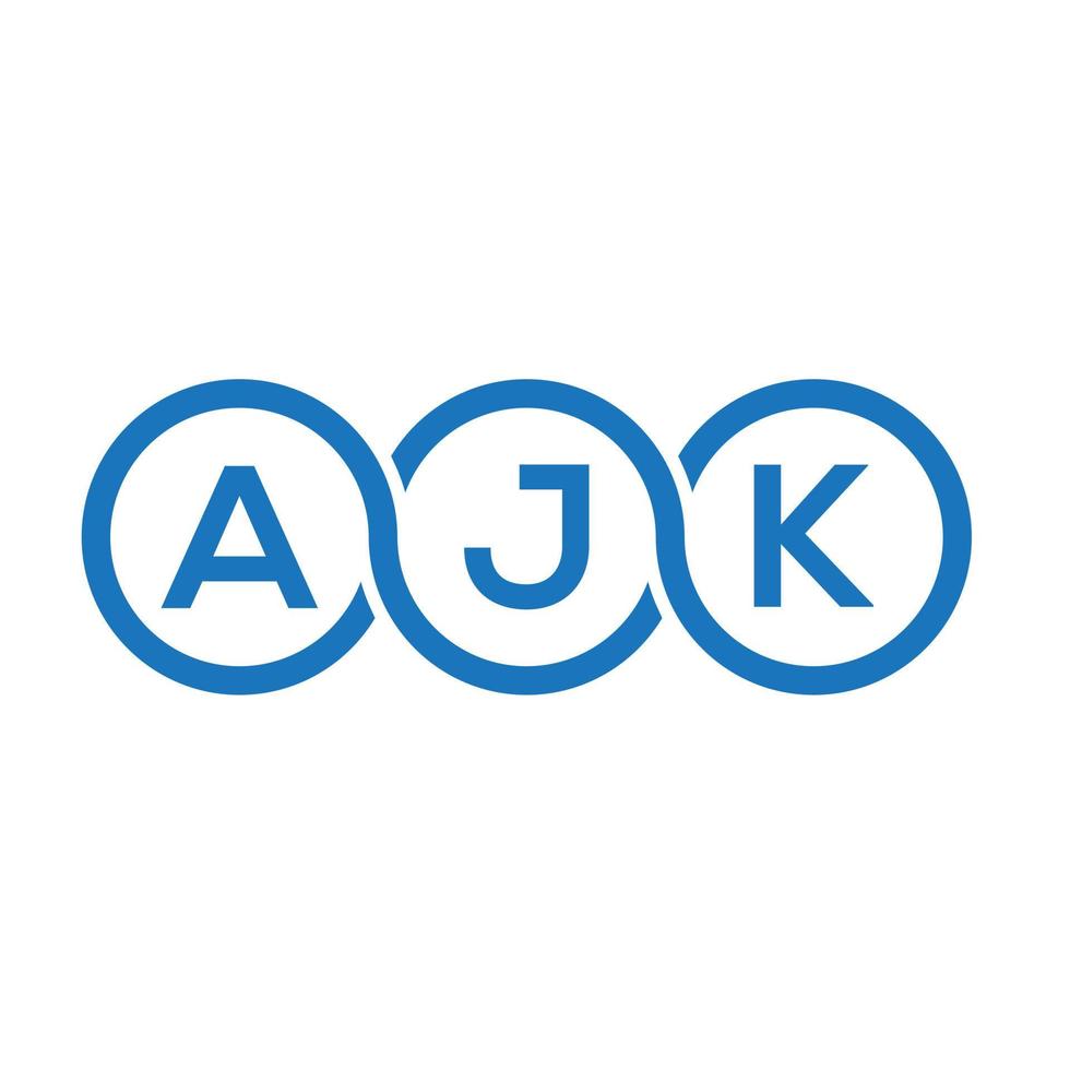 ajk brev logotyp design på vit bakgrund. ajk kreativa initialer brev logotyp koncept. ajk bokstavsdesign. vektor