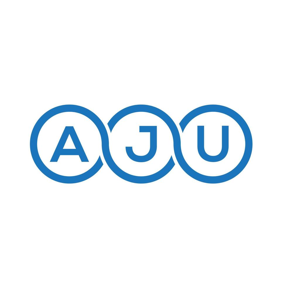 Aju-Brief-Logo-Design auf weißem Hintergrund. aju kreatives Initialen-Brief-Logo-Konzept. aju Briefgestaltung. vektor