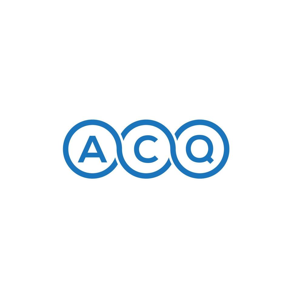 acq brev logotyp design på vit bakgrund. acq kreativa initialer brev logotyp koncept. acq bokstavsdesign. vektor