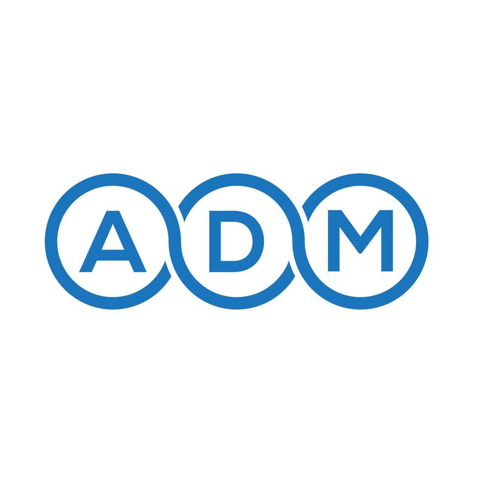 adm brev logotyp design på vit bakgrund. adm kreativa initialer brev logotyp koncept. adm brev design. vektor